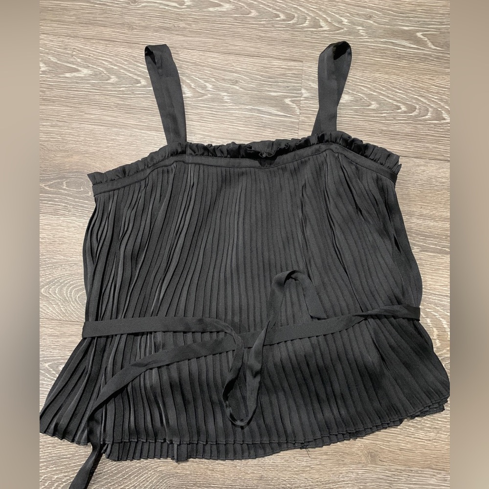 RYEGRASS Black Peplum Blouse Size Large